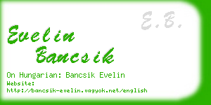 evelin bancsik business card